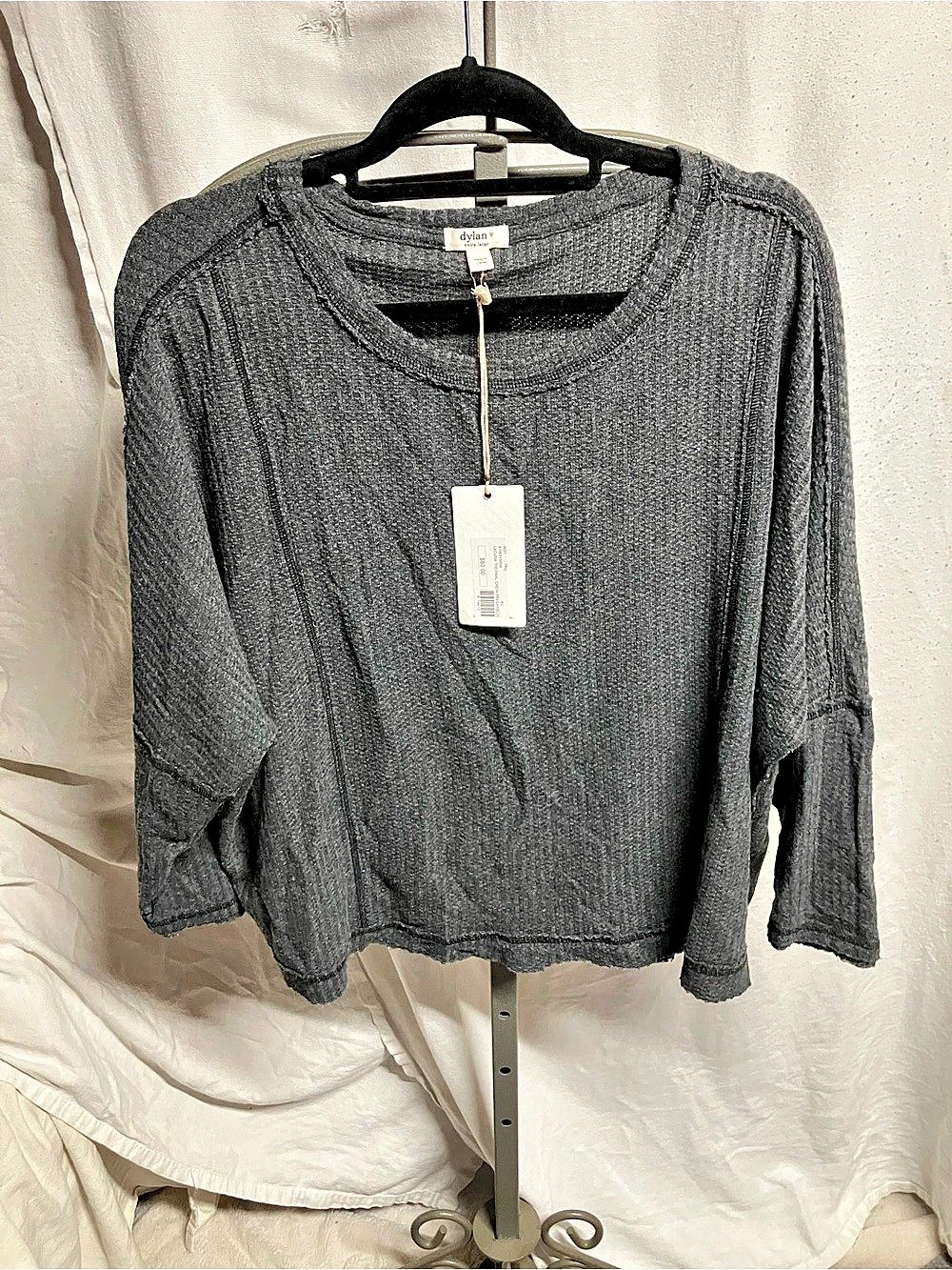 Dylan Laguna Thermal Crew Top Gray XL NWT